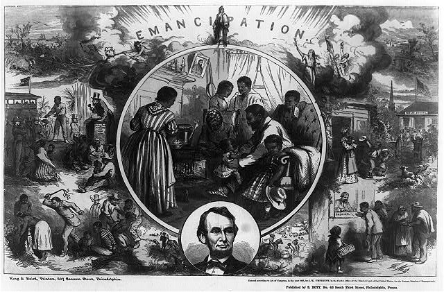 Thomas Nast, Emancipation,King & Baird, printers (1865), Library of Congress.